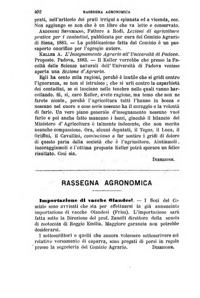 L'economia rurale, le arti ed il commercio