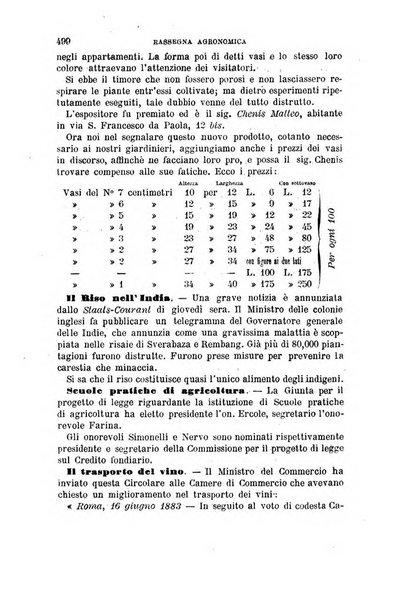 L'economia rurale, le arti ed il commercio