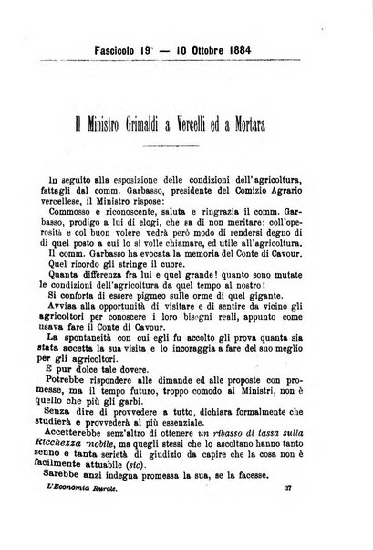 L'economia rurale, le arti ed il commercio