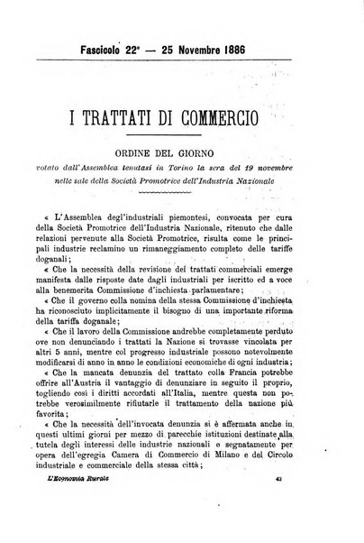 L'economia rurale, le arti ed il commercio