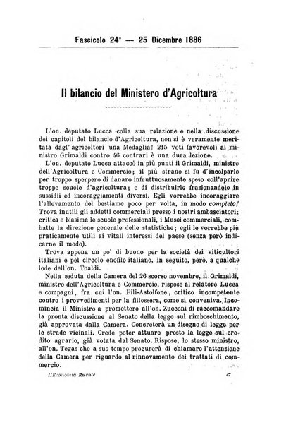 L'economia rurale, le arti ed il commercio