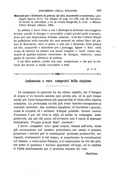 L'economia rurale, le arti ed il commercio