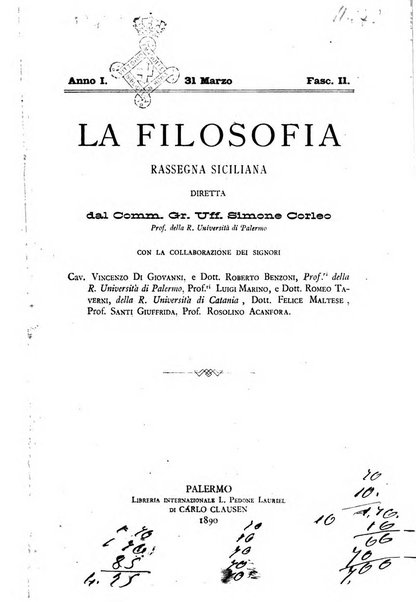 La filosofia rassegna siciliana