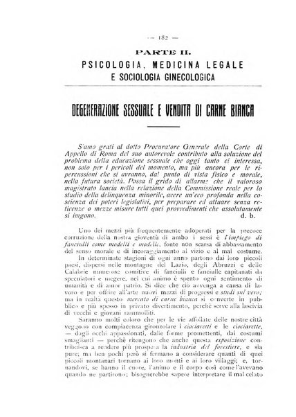 La ginecologia moderna rivista italiana di ostetricia e ginecologia e di psicologia, medicina legale e sociologia ginecologica