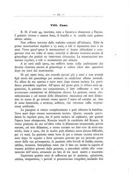 La ginecologia moderna rivista italiana di ostetricia e ginecologia e di psicologia, medicina legale e sociologia ginecologica