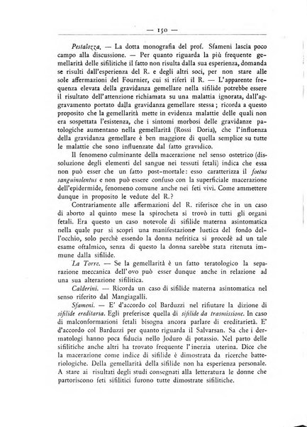 La ginecologia moderna rivista italiana di ostetricia e ginecologia e di psicologia, medicina legale e sociologia ginecologica