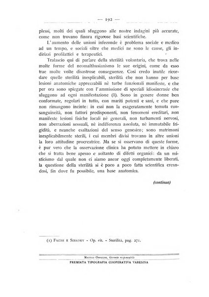 La ginecologia moderna rivista italiana di ostetricia e ginecologia e di psicologia, medicina legale e sociologia ginecologica