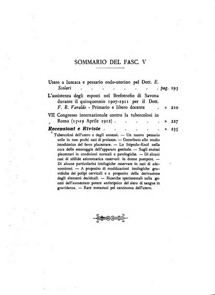 La ginecologia moderna rivista italiana di ostetricia e ginecologia e di psicologia, medicina legale e sociologia ginecologica