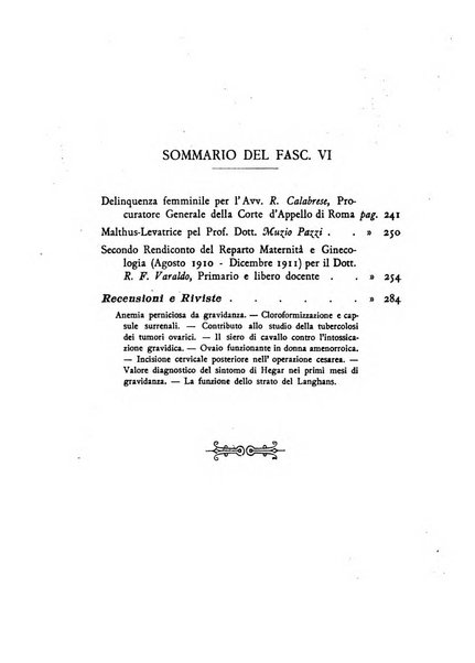 La ginecologia moderna rivista italiana di ostetricia e ginecologia e di psicologia, medicina legale e sociologia ginecologica