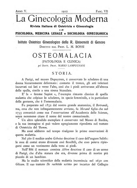 La ginecologia moderna rivista italiana di ostetricia e ginecologia e di psicologia, medicina legale e sociologia ginecologica