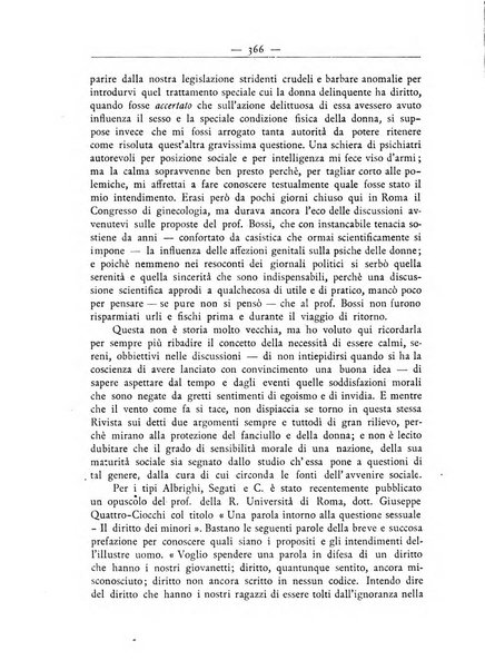 La ginecologia moderna rivista italiana di ostetricia e ginecologia e di psicologia, medicina legale e sociologia ginecologica