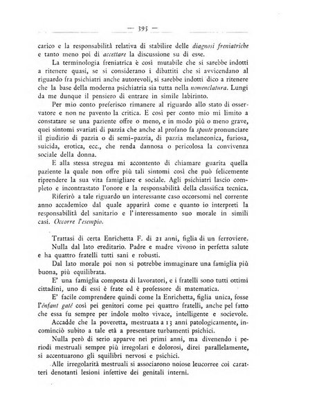 La ginecologia moderna rivista italiana di ostetricia e ginecologia e di psicologia, medicina legale e sociologia ginecologica