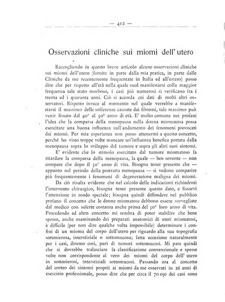 La ginecologia moderna rivista italiana di ostetricia e ginecologia e di psicologia, medicina legale e sociologia ginecologica