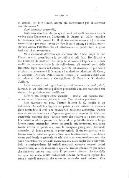 La ginecologia moderna rivista italiana di ostetricia e ginecologia e di psicologia, medicina legale e sociologia ginecologica