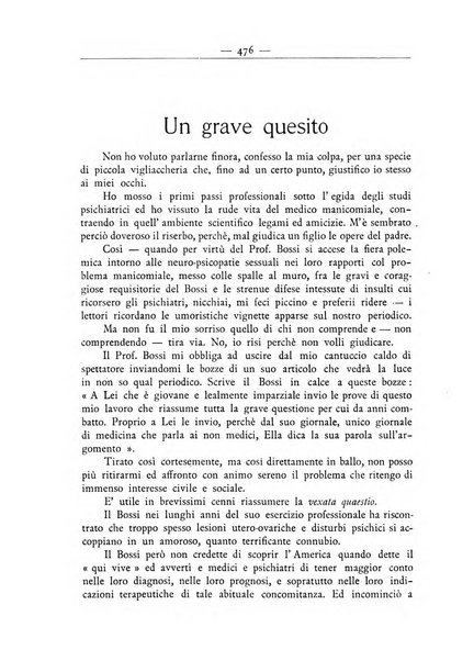 La ginecologia moderna rivista italiana di ostetricia e ginecologia e di psicologia, medicina legale e sociologia ginecologica