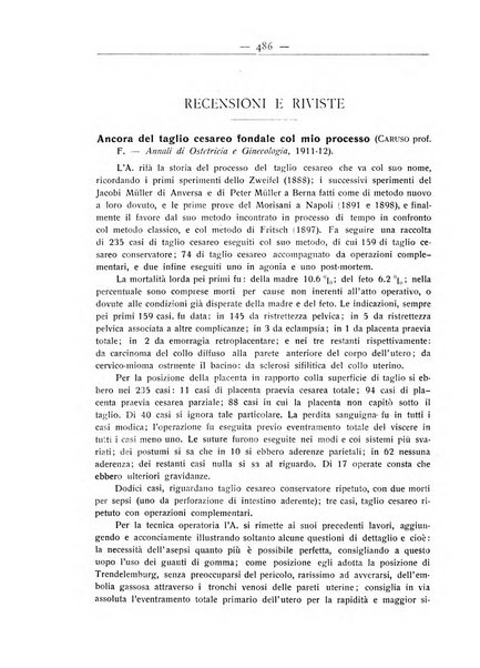 La ginecologia moderna rivista italiana di ostetricia e ginecologia e di psicologia, medicina legale e sociologia ginecologica