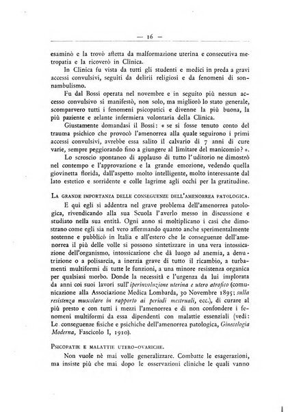 La ginecologia moderna rivista italiana di ostetricia e ginecologia e di psicologia, medicina legale e sociologia ginecologica