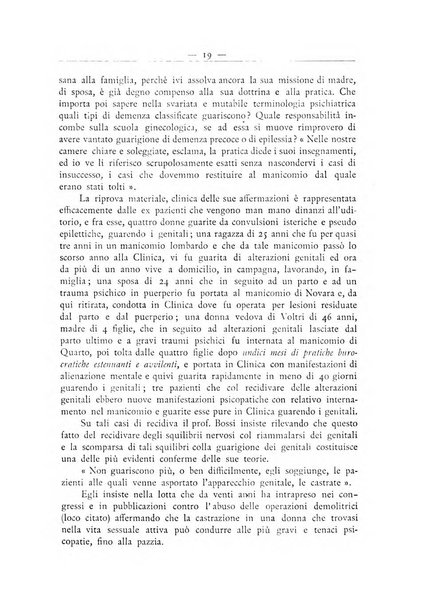 La ginecologia moderna rivista italiana di ostetricia e ginecologia e di psicologia, medicina legale e sociologia ginecologica