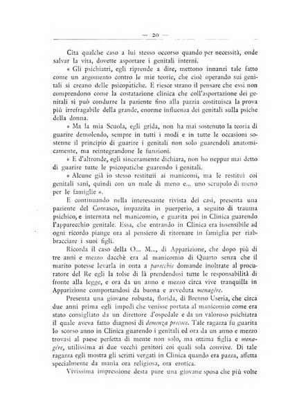 La ginecologia moderna rivista italiana di ostetricia e ginecologia e di psicologia, medicina legale e sociologia ginecologica