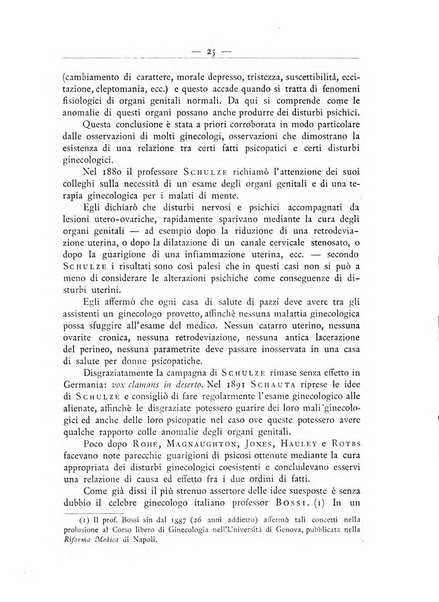 La ginecologia moderna rivista italiana di ostetricia e ginecologia e di psicologia, medicina legale e sociologia ginecologica