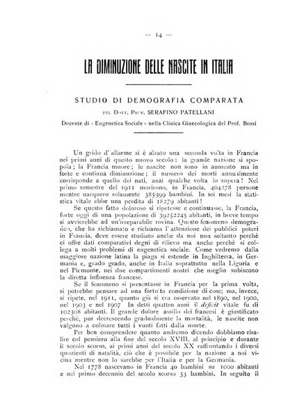 La ginecologia moderna rivista italiana di ostetricia e ginecologia e di psicologia, medicina legale e sociologia ginecologica