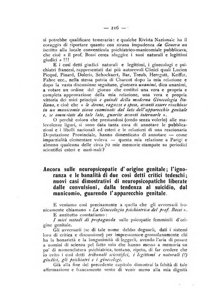 La ginecologia moderna rivista italiana di ostetricia e ginecologia e di psicologia, medicina legale e sociologia ginecologica