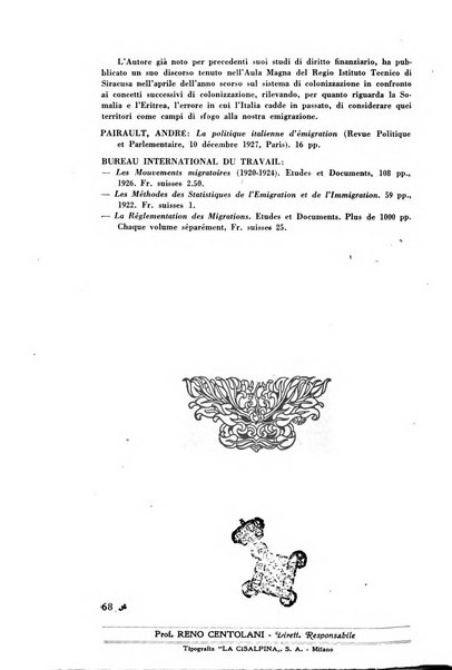 L'Italia e il mondo rassegna mensile delle migrazioni. --a. 8, n. 12 (dic. 1928)