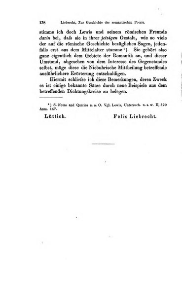 Jahrbuch fur romanische und englische Literatur