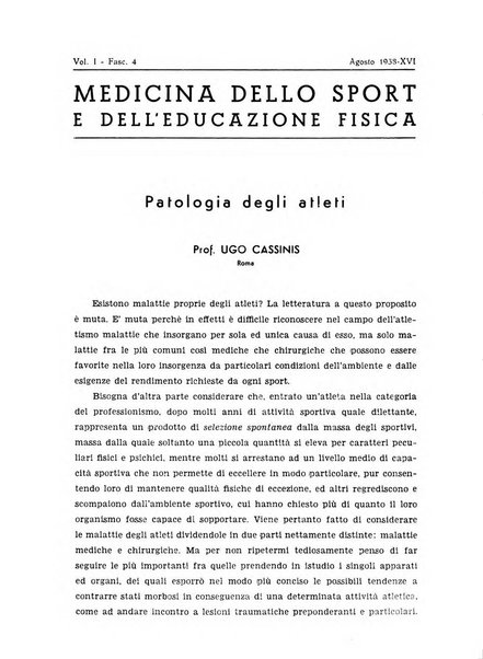 Medicina dello sport e dell'educazione fisica periodico bimestrale