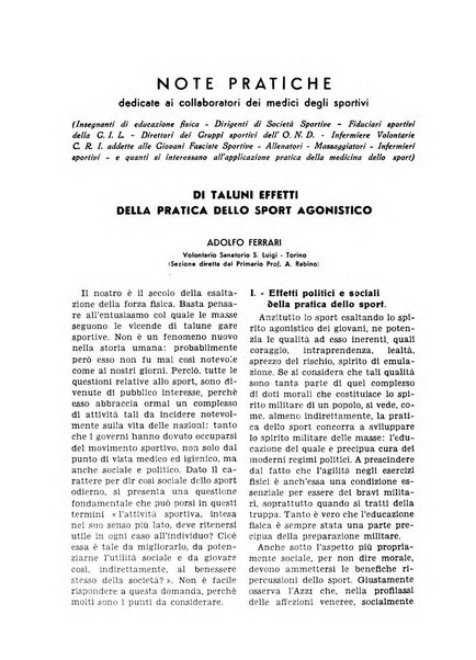 Medicina dello sport e dell'educazione fisica periodico bimestrale