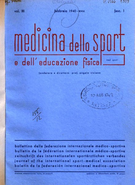 Medicina dello sport e dell'educazione fisica periodico bimestrale
