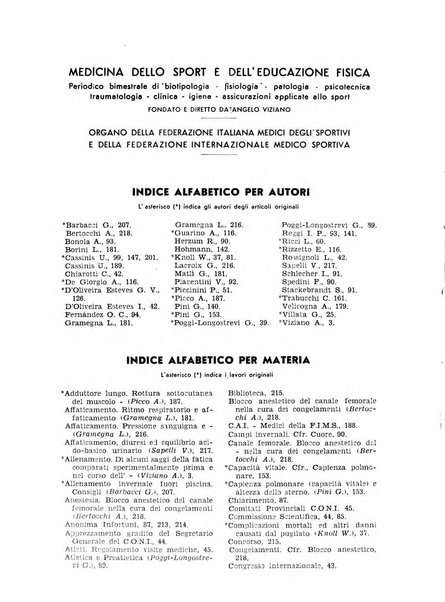 Medicina dello sport e dell'educazione fisica periodico bimestrale