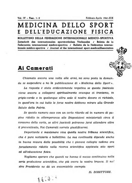 Medicina dello sport e dell'educazione fisica periodico bimestrale