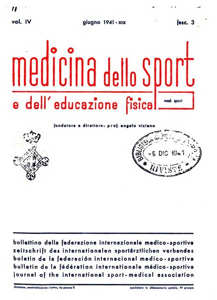 Medicina dello sport e dell'educazione fisica periodico bimestrale