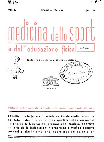 Medicina dello sport e dell'educazione fisica periodico bimestrale