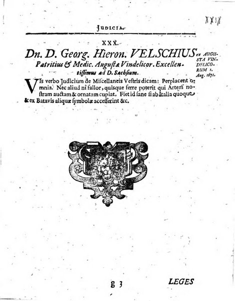 Miscellanea curiosa medico-physica Academiae naturae curiosorum sive ephemeridum medico-physicarum Germanicarum..