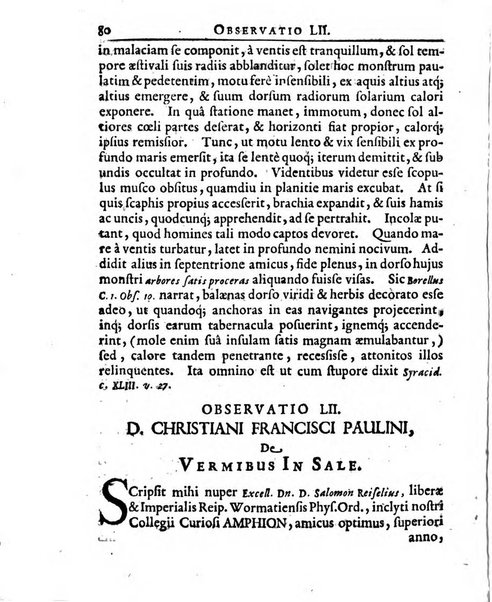 Miscellanea curiosa medico-physica Academiae naturae curiosorum sive ephemeridum medico-physicarum Germanicarum..