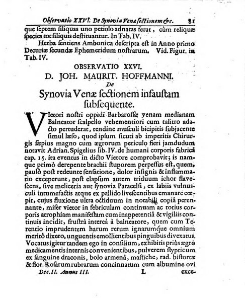 Miscellanea curiosa medico-physica Academiae naturae curiosorum sive ephemeridum medico-physicarum Germanicarum..