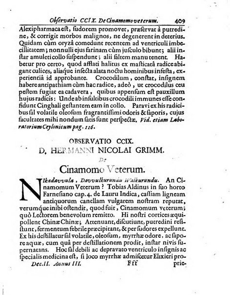 Miscellanea curiosa medico-physica Academiae naturae curiosorum sive ephemeridum medico-physicarum Germanicarum..