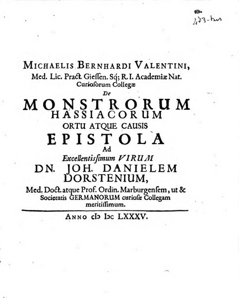 Miscellanea curiosa medico-physica Academiae naturae curiosorum sive ephemeridum medico-physicarum Germanicarum..