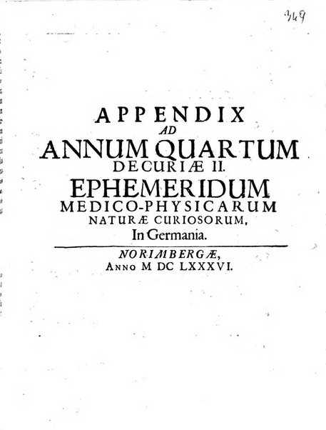 Miscellanea curiosa medico-physica Academiae naturae curiosorum sive ephemeridum medico-physicarum Germanicarum..