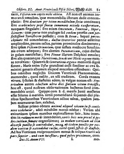 Miscellanea curiosa medico-physica Academiae naturae curiosorum sive ephemeridum medico-physicarum Germanicarum..