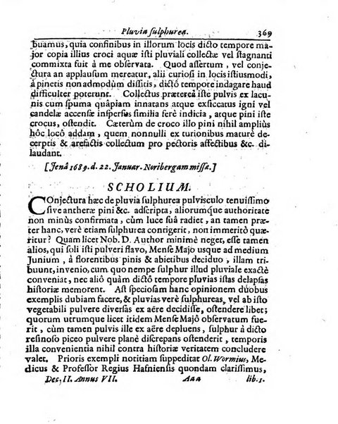 Miscellanea curiosa medico-physica Academiae naturae curiosorum sive ephemeridum medico-physicarum Germanicarum..