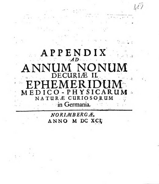 Miscellanea curiosa medico-physica Academiae naturae curiosorum sive ephemeridum medico-physicarum Germanicarum..