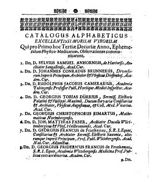 Miscellanea curiosa medico-physica Academiae naturae curiosorum sive ephemeridum medico-physicarum Germanicarum..