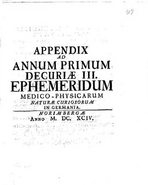 Miscellanea curiosa medico-physica Academiae naturae curiosorum sive ephemeridum medico-physicarum Germanicarum..