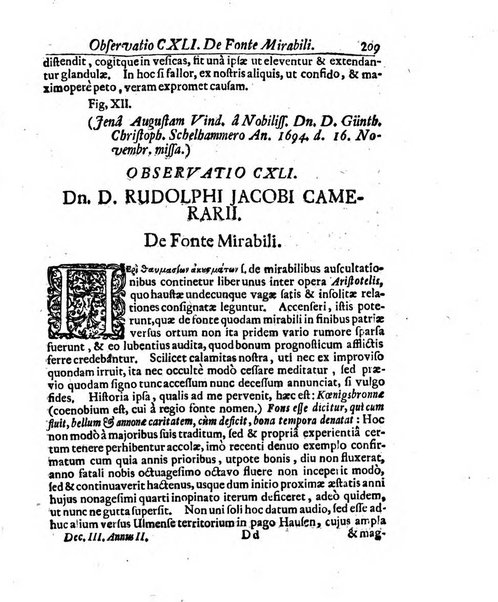 Miscellanea curiosa medico-physica Academiae naturae curiosorum sive ephemeridum medico-physicarum Germanicarum..