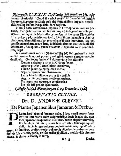 Miscellanea curiosa medico-physica Academiae naturae curiosorum sive ephemeridum medico-physicarum Germanicarum..