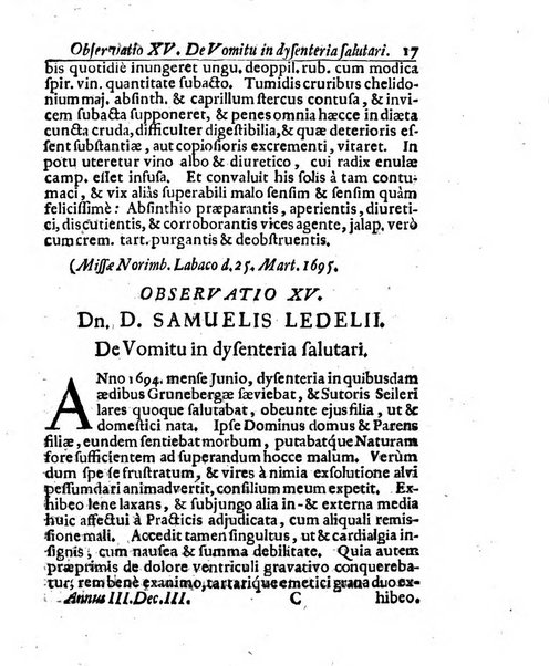 Miscellanea curiosa medico-physica Academiae naturae curiosorum sive ephemeridum medico-physicarum Germanicarum..