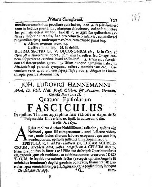 Miscellanea curiosa medico-physica Academiae naturae curiosorum sive ephemeridum medico-physicarum Germanicarum..